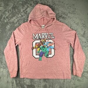 Marvel Sweater Youth‎ XXL 19 Red Hoodie Pullover Sweatshirt Casual Big Print